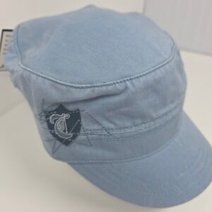 HYP Military Cadet Hat 59CM Large Slate Blue Cotton Twill Shield Logo 2010 Proto